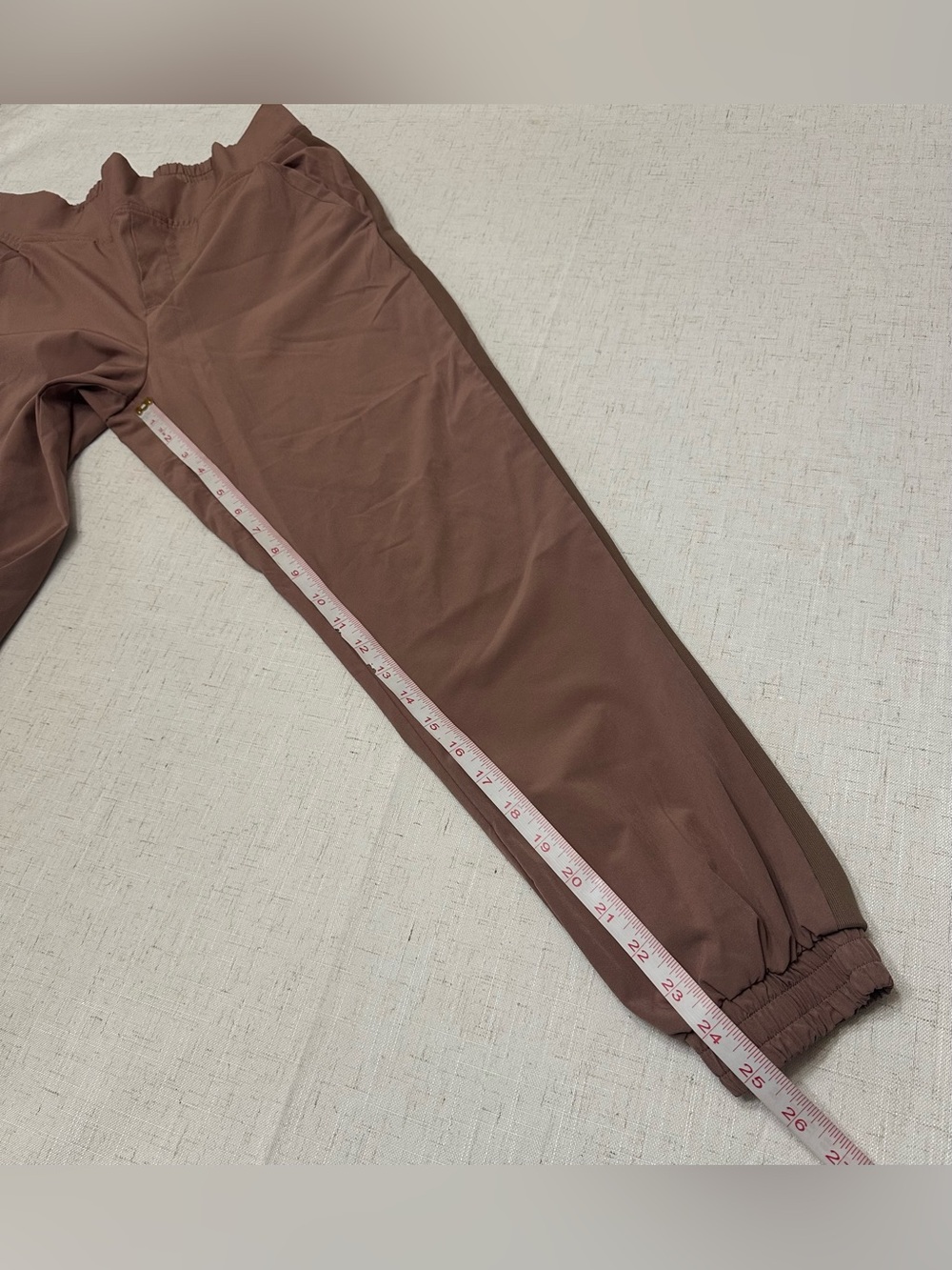 Women’s Brown Elastic-Waist Joggers - Picture 9 of 10